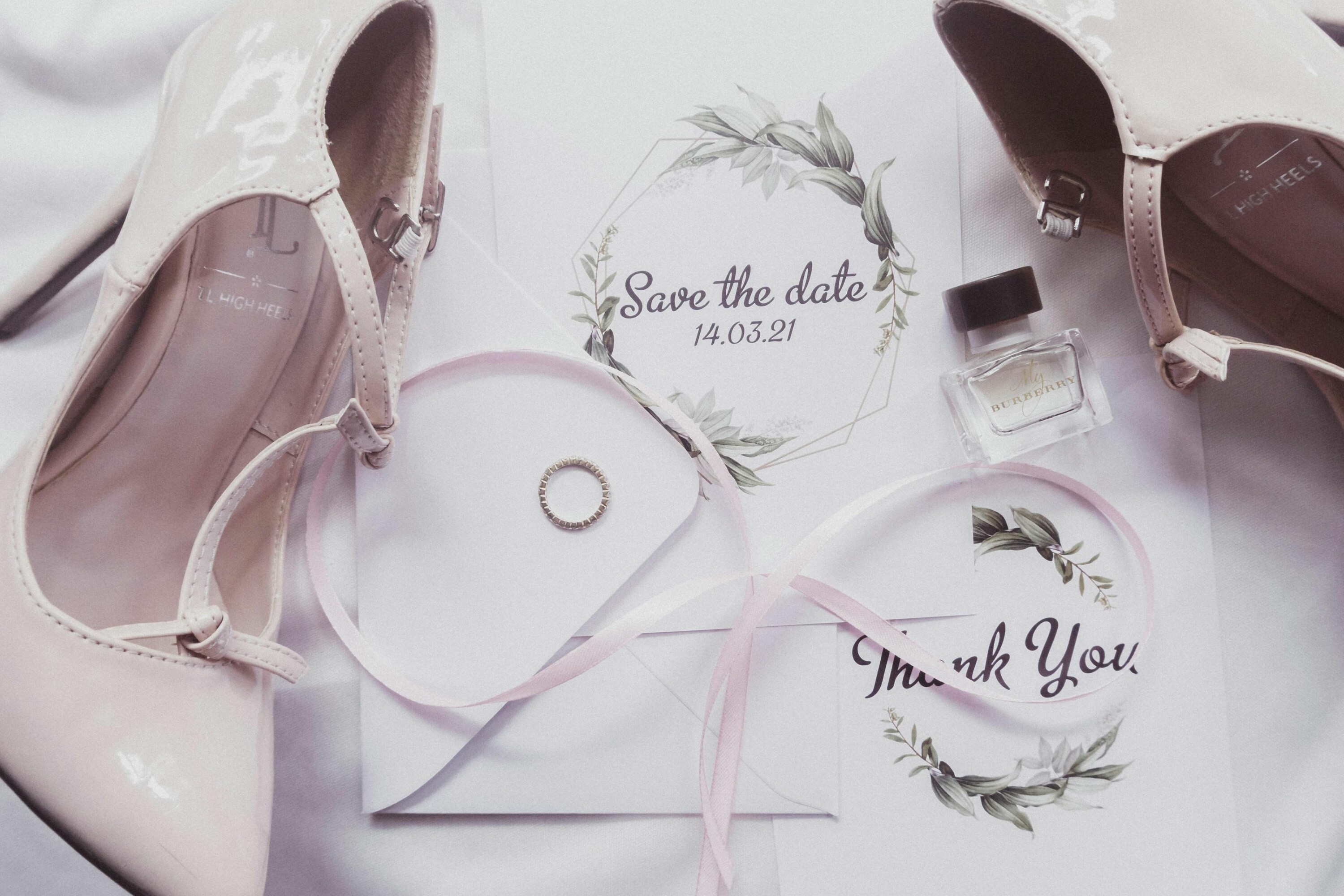 save the date and thank you wedding cards